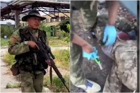 VIDEO +18 // Soldat rus, filmat în timp ce ar castra un soldat ucrainean. Ucrainenii, șocați de imagini: „Rusia trebuie să plătească pentru asta”